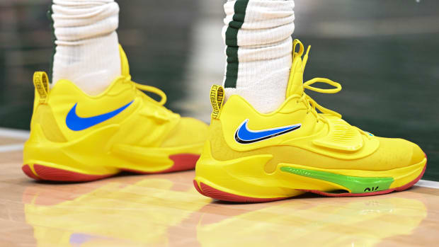 Nike Zoom Freak 3 worn by Giannis Antetokounmpo.